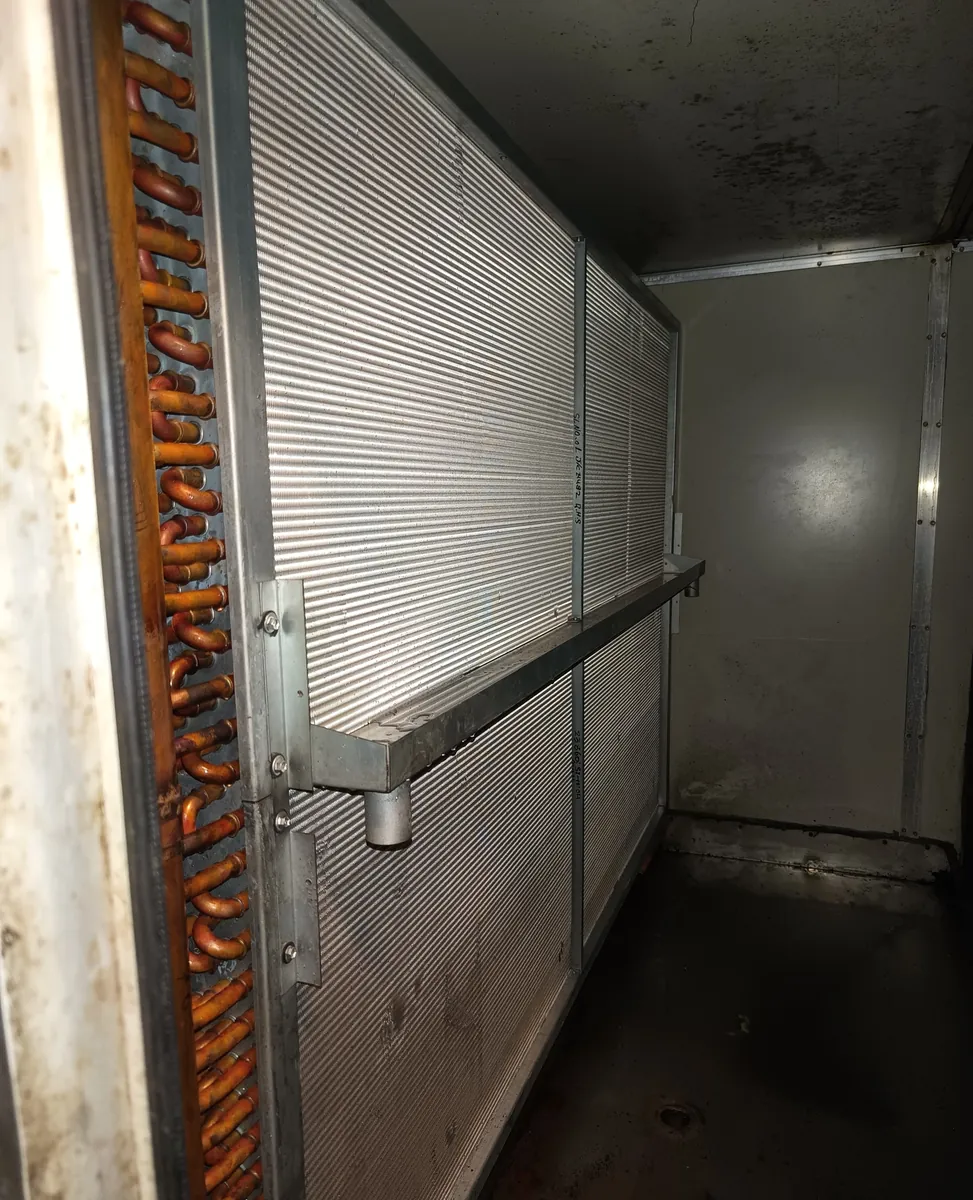 Replacement cooling coil installed in the air-handling unit