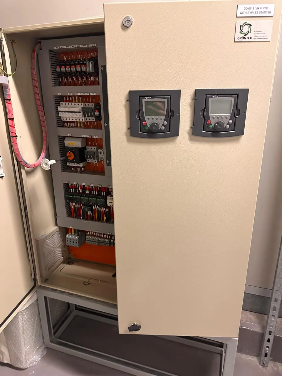 Completed VFD control panel